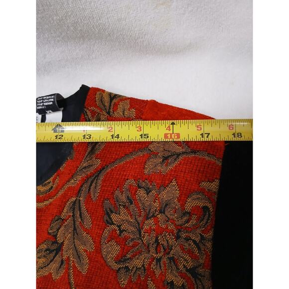 Drapers & Damons Artsy Patchwork Jacket Blazer Women Sz XL Holiday Christmas - Picture 11 of 17